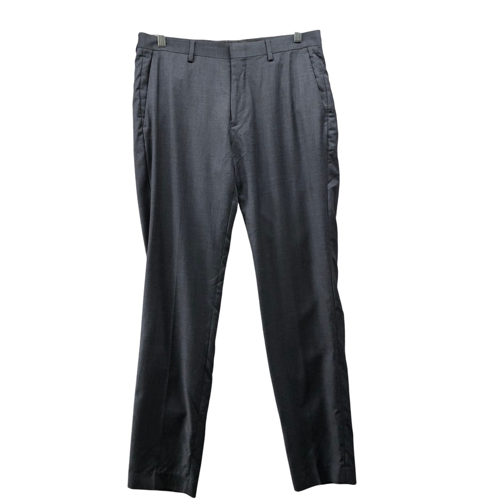 J.Crew Slim Ludlow Wool Dress Pants Mens 31x32 Charcoal Gray Flat Front - Picture 1 of 9